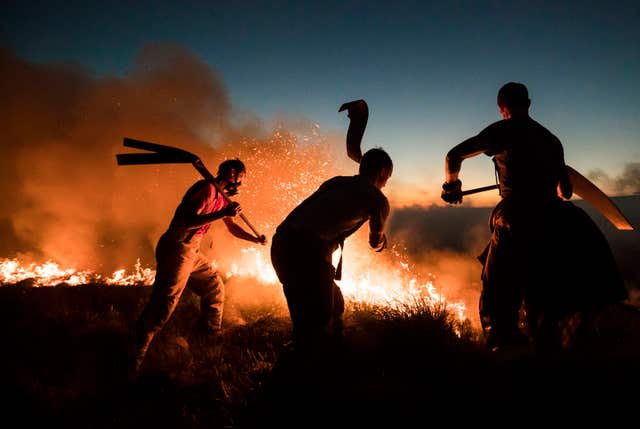Winter Hill moorland fire